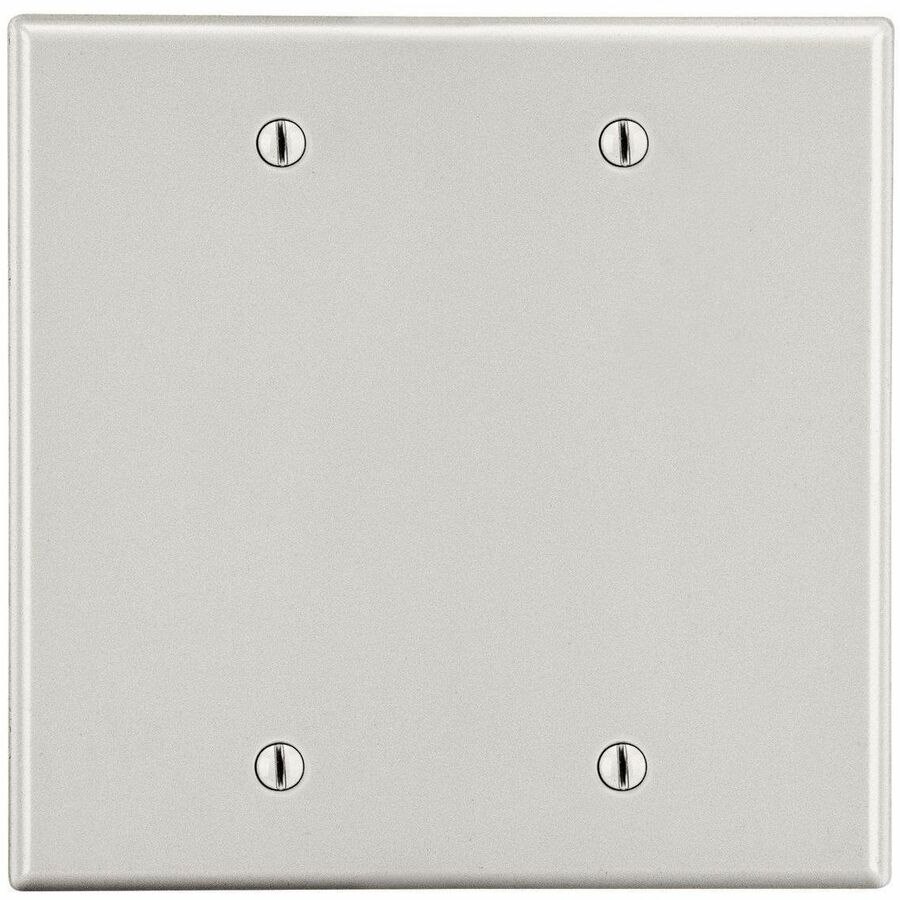 Bryant Wallplate, Mid-Size 2-Gang, 2 Box Mount Blank, Light Almond