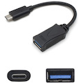 AddOn USB C 3.1 Male to USB A 3.0 Female Black Adapter