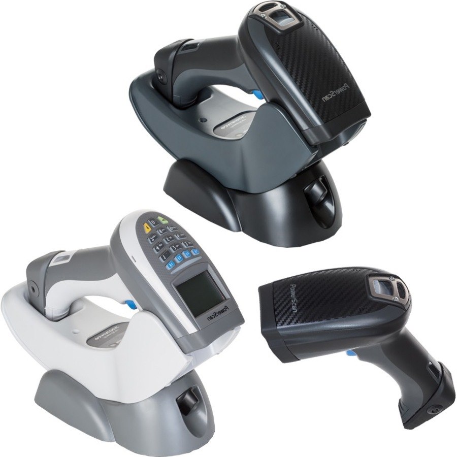 Datalogic PowerScan 9501 Retail Handheld Barcode Scanner Kit - Wireless Connectivity - Black