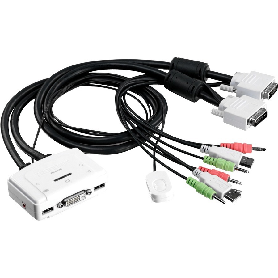Trendnet TK-214i KVM Switch 2-Port Dvi Mit Audio