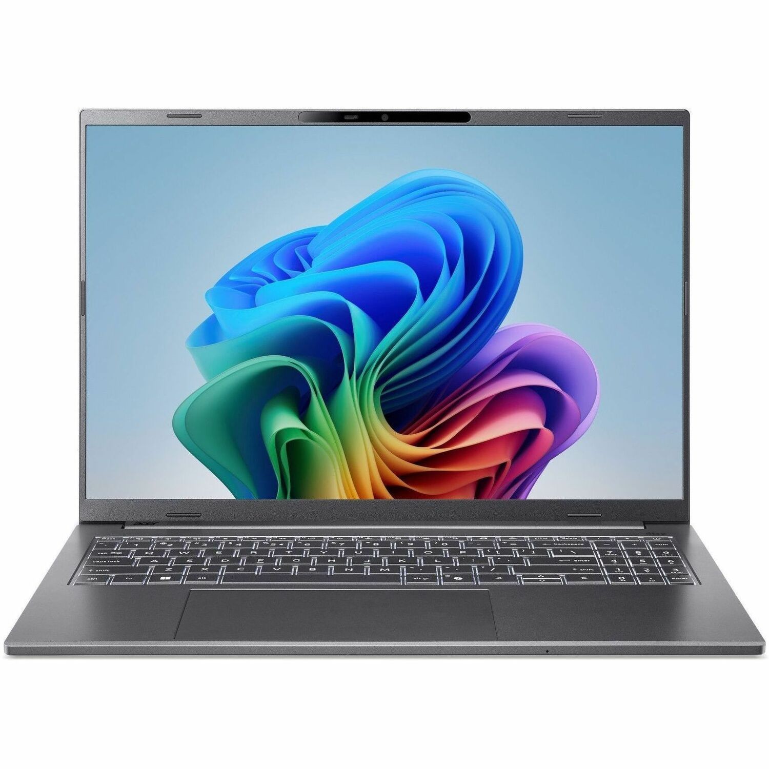 Acer Aspire 16 AI A16-11M A16-11M-X3UK 40.6 cm (16") Clamshell Copilot+ PC Notebook - WUXGA - 120 Hz - Qualcomm Snapdragon X X1-26-100 - 16 GB - 512 GB PCI Express NVMe 4.0 SSD - English (UK) Keyboard - Iron