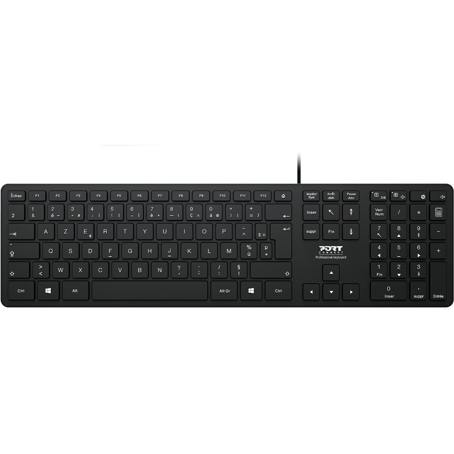 Port Office Keyboard - Cable Connectivity - USB Type A, USB Type C Interface - English (UK)