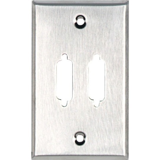 Black Box Wallplate - DB15, Single-Gang