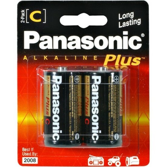 Panasonic C-Size Alkaline Plus Battery Pack