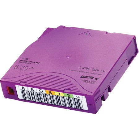 HPE LTO-6 Ultrium 6.25TB BaFe RW Custom Labeled Data Cartridge 20 Pack