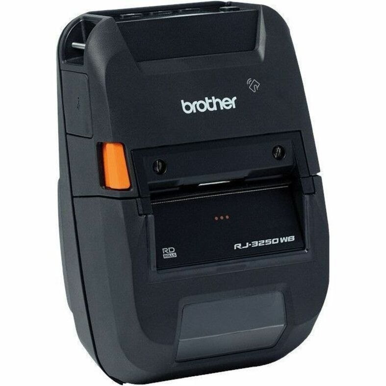 Brother RuggedJet RJ-3250WB-L Mobile Direct Thermal Printer - Monochrome - Portable - Label/Receipt Print - Ethernet - USB - Bluetooth - Wireless LAN - Black