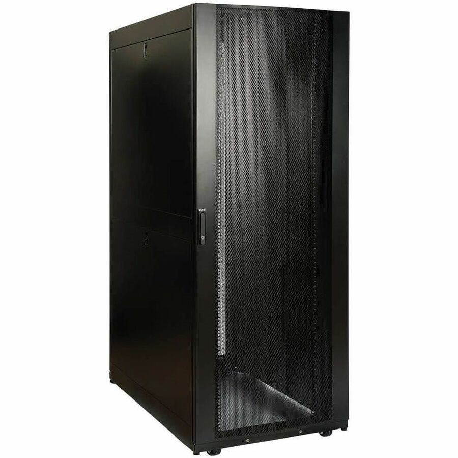 Tripp Lite by Eaton SmartRack SRX47UBDPWD 47U Floor Standing Rack Cabinet for LAN Switch, Patch Panel1049.78 mm Rack Depth - Black Powder Coat