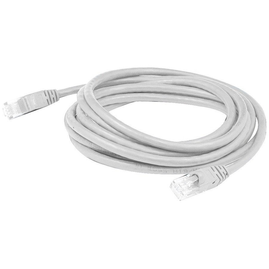AddOn 12ft White CAT 6 PVC Ethernet Cable Snagless Bubble Boot RJ-45 M/M