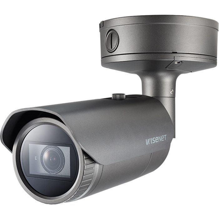 Wisenet XNO-9082R Outdoor 4K Network Camera - Color - Bullet - Dark Gray