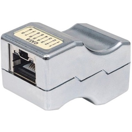 Intellinet Cat6 Locking Inline Coupler FTP -Metallic