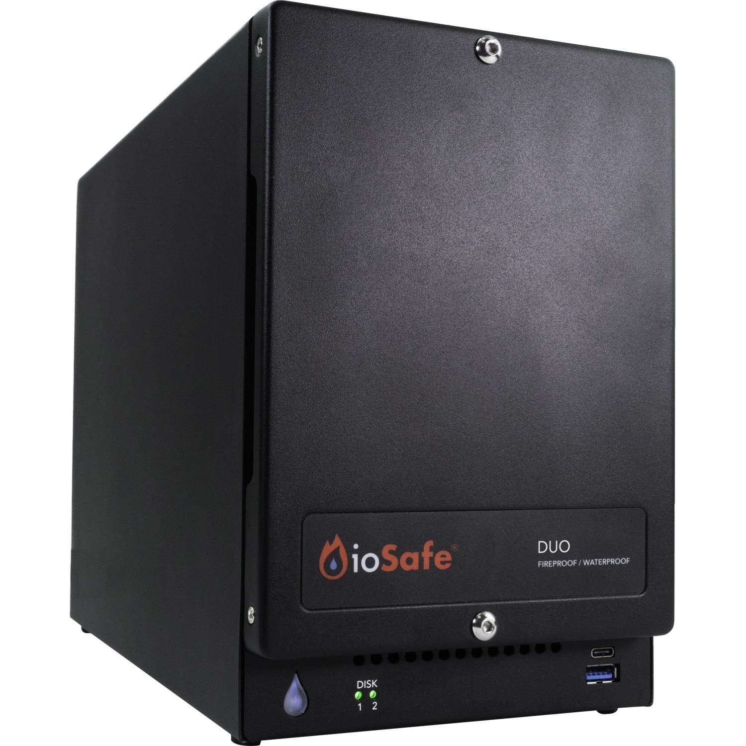 Iosafe Duo 8TB Raid 1 Usb 3.2 Fireproof/Waterproof 2-YR DRS External Desktop Har