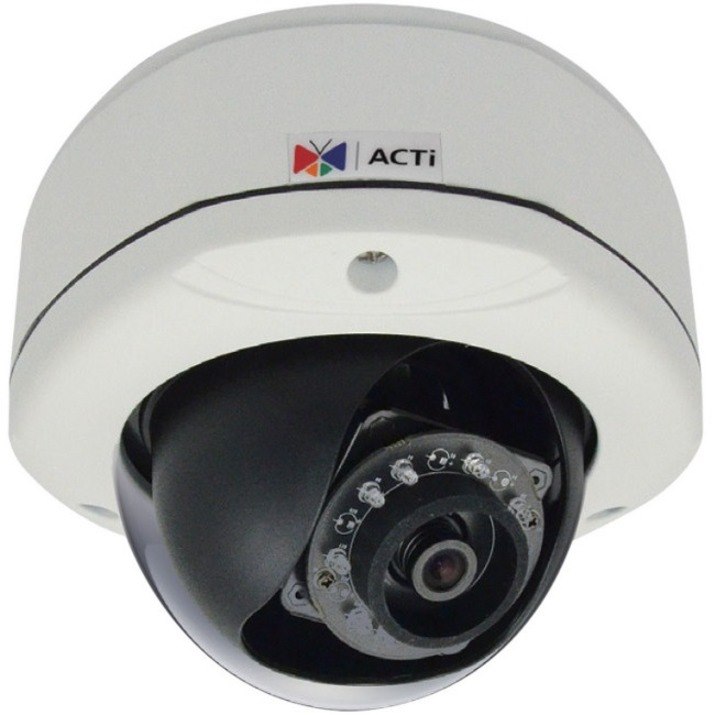 ACTi E77 10 Megapixel Outdoor Network Camera - Color, Monochrome - Dome