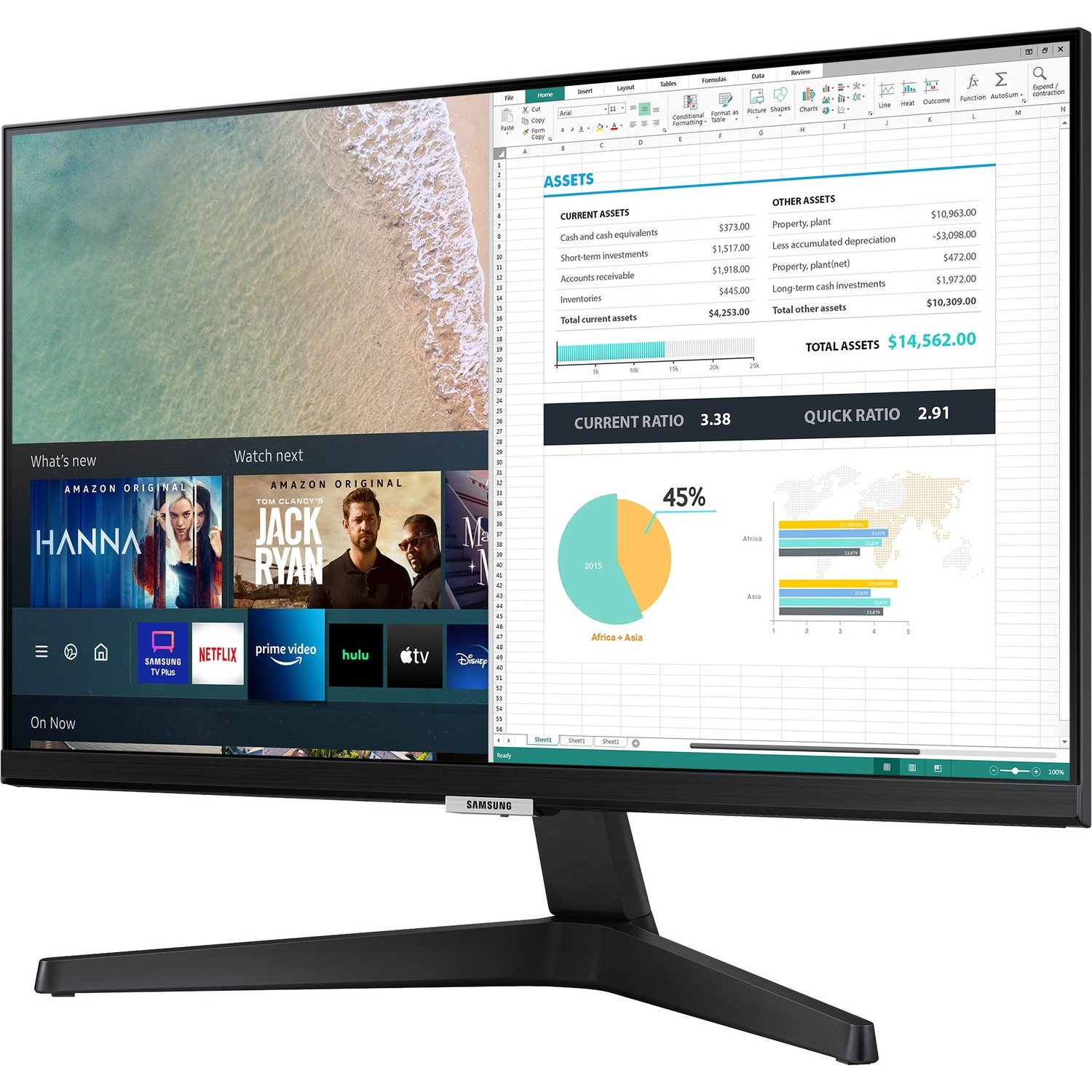 Samsung S24AM506NU 24" Class Full HD LCD Monitor - 16:9 - Black