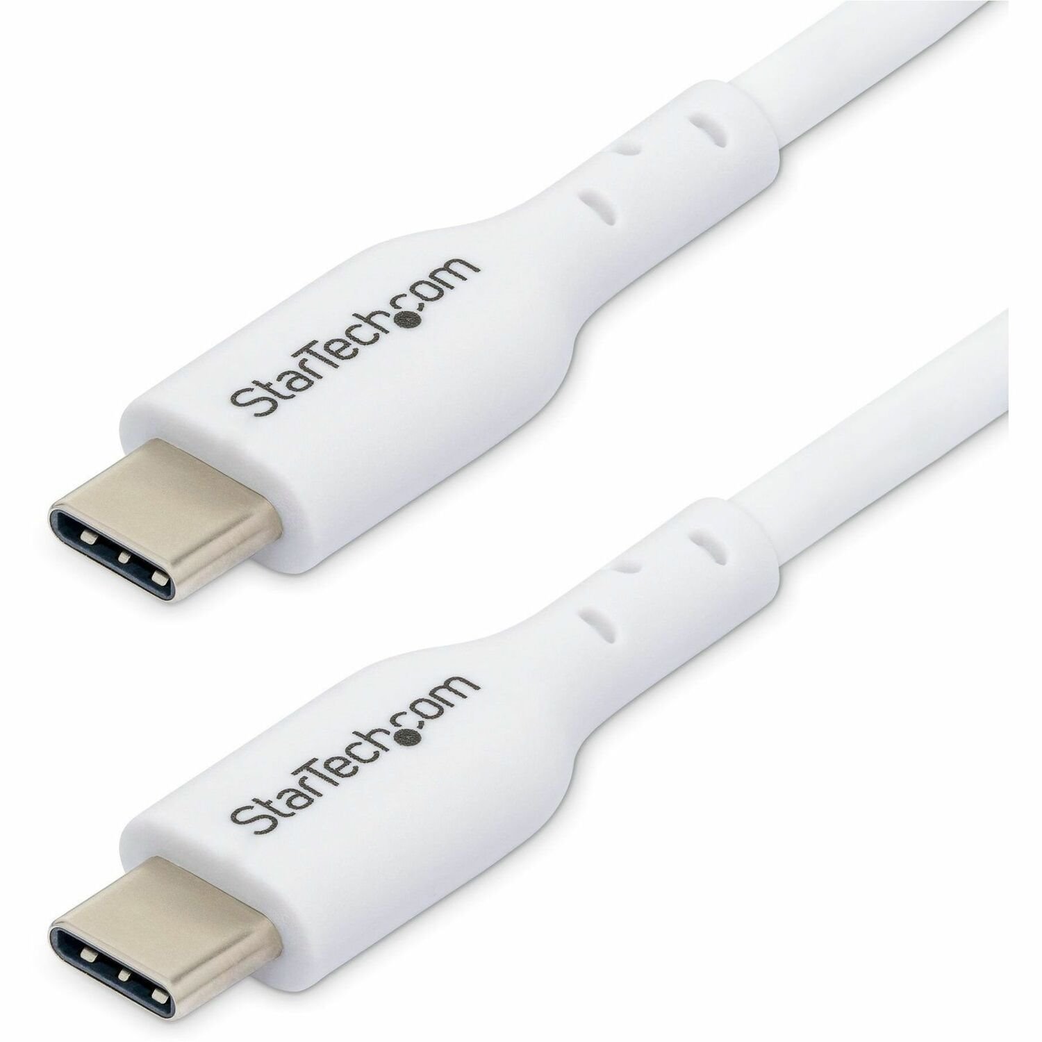 StarTech.com 1m (3.3ft) White USB-C Charging Cable 2-Pack, USB 2.0 Type-C Laptop Charger Cord, 60W Power Delivery, TPE Jacket