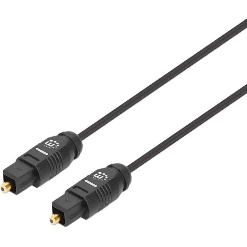 Manhattan 356060 1 m Fibre Optic Audio Cable for Audio Device, A/V Receiver, Amplifier, Sound System, TV, PlayStation 3, PC, PlayStation 4, Xbox One, Xbox 360, Home Theater System, ...