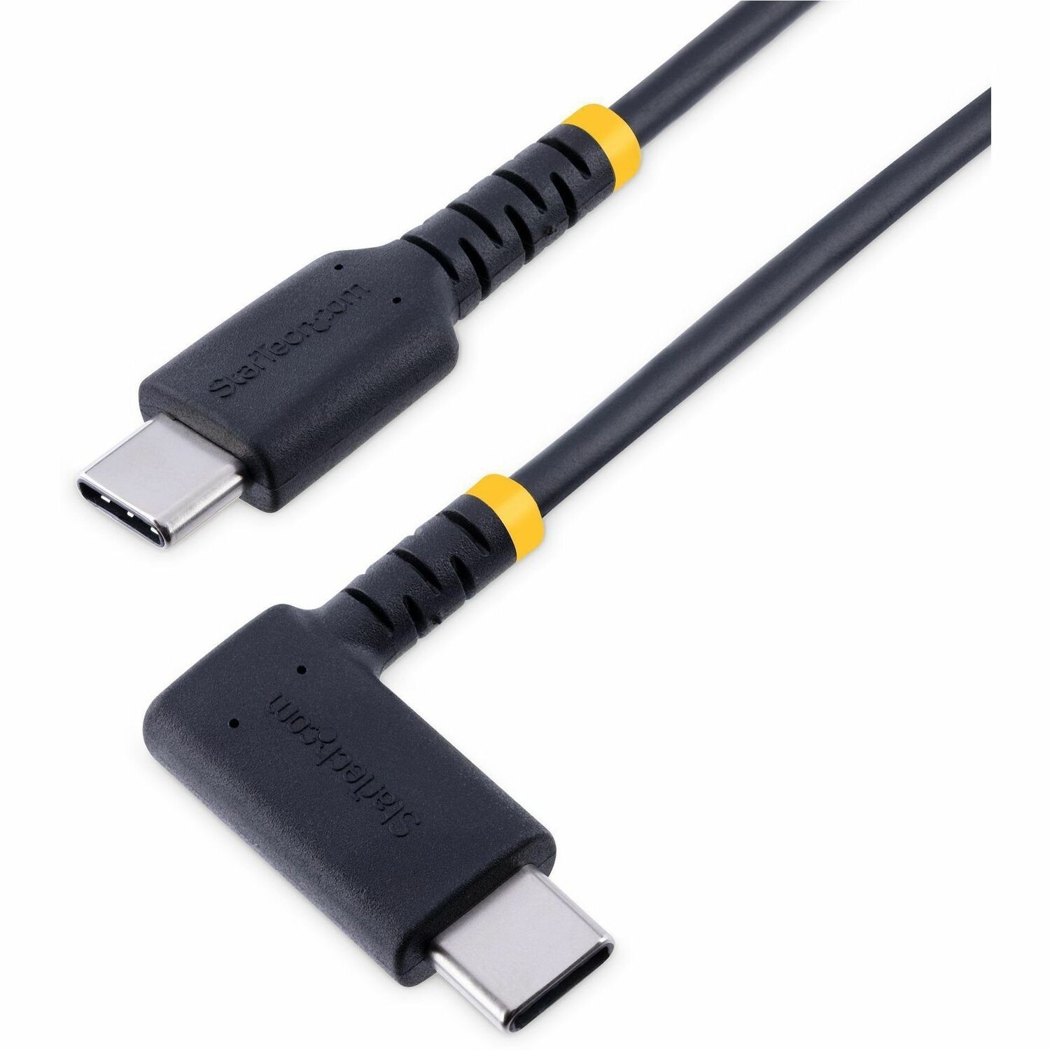 2 m USB-C Ladekabel Mit Winkelstecker und 60W PD 3A, Robustes Schnellladekabel Mit Aramidfaser, USB-C Auf USB-C Handy Kabel