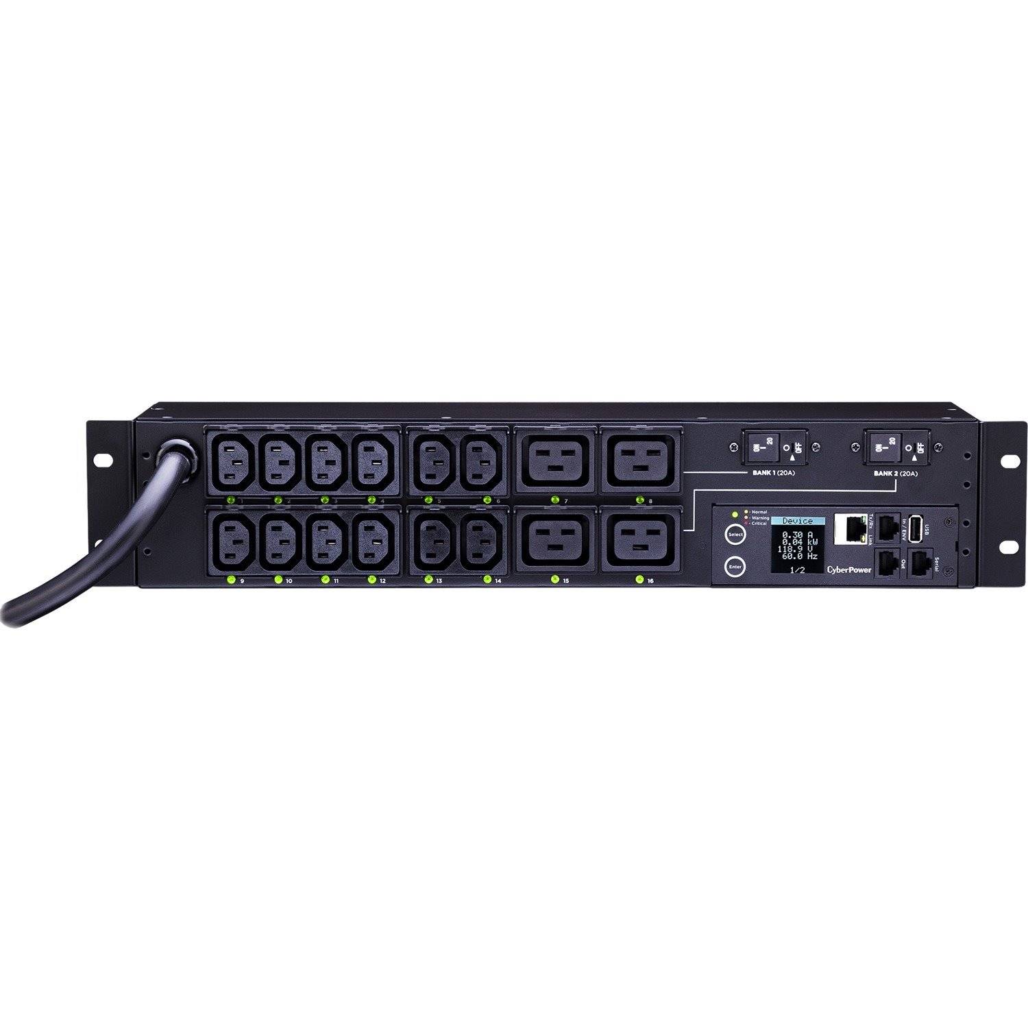 CyberPower PDU81008 200 - 240 VAC 30A Switched Metered-by-Outlet PDU