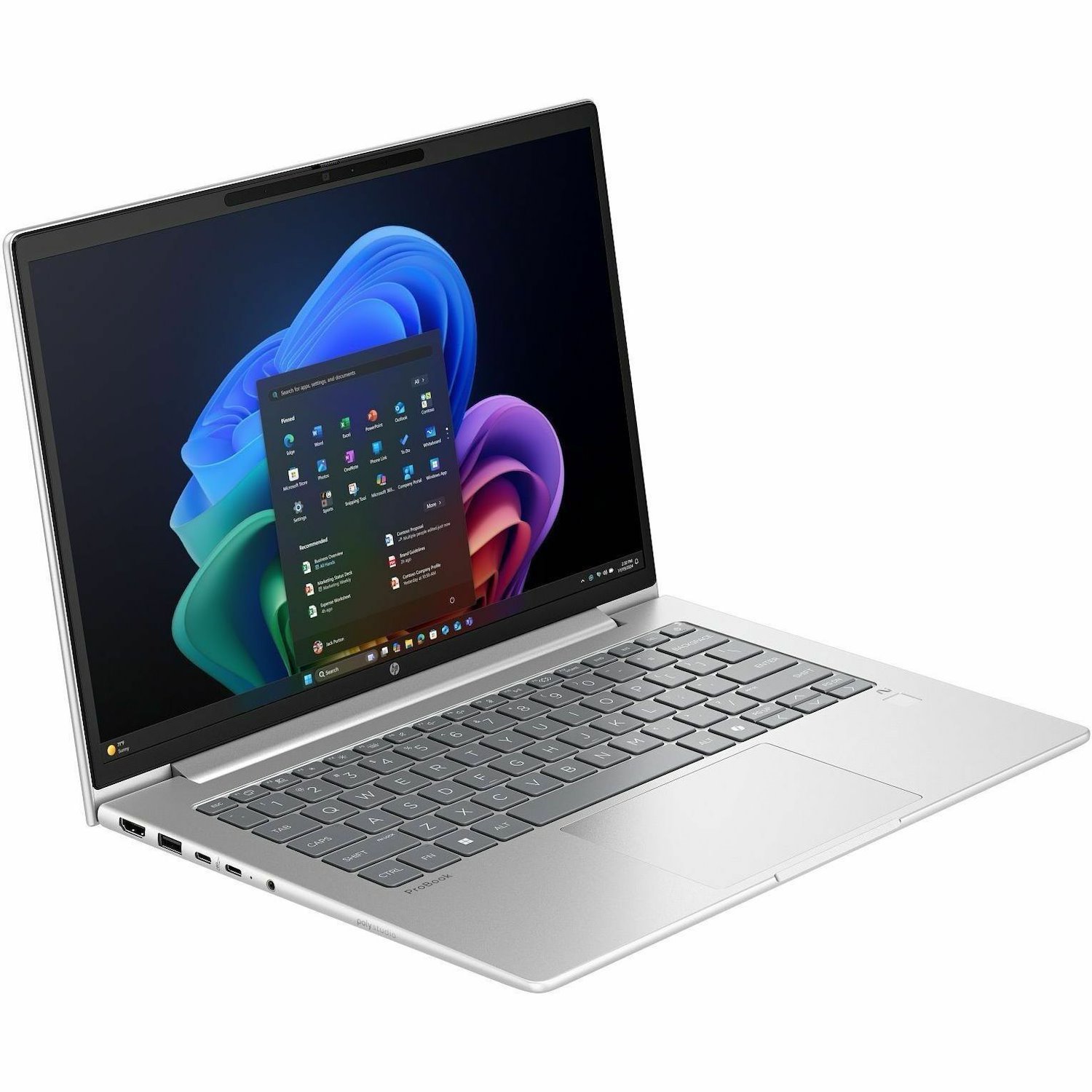 HP ProBook 4 G1q 14" Copilot+ PC Notebook - WUXGA - 60 Hz - Qualcomm Snapdragon X X1-26-100 - 16 GB - 512 GB PCIe NVMe SSD - English Keyboard - Pike Silver