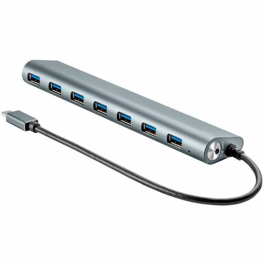 Monoprice SuperSpeed 7-Port USB-C Hub, Gray