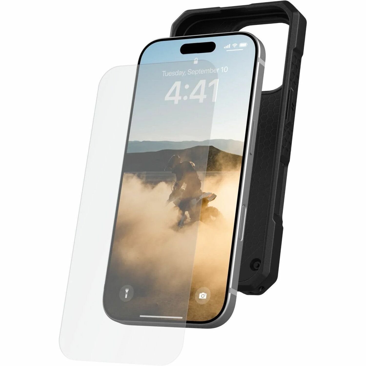 Urban Armor Gear Glass Screen Protector Shield Ultra For iPhone 16 Pro - Clear Clear