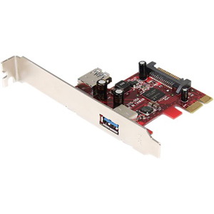 StarTech.com 2 port PCI Express SuperSpeed USB 3.0 Card with UASP Support - 5Gbps - 1 Internal 1 External