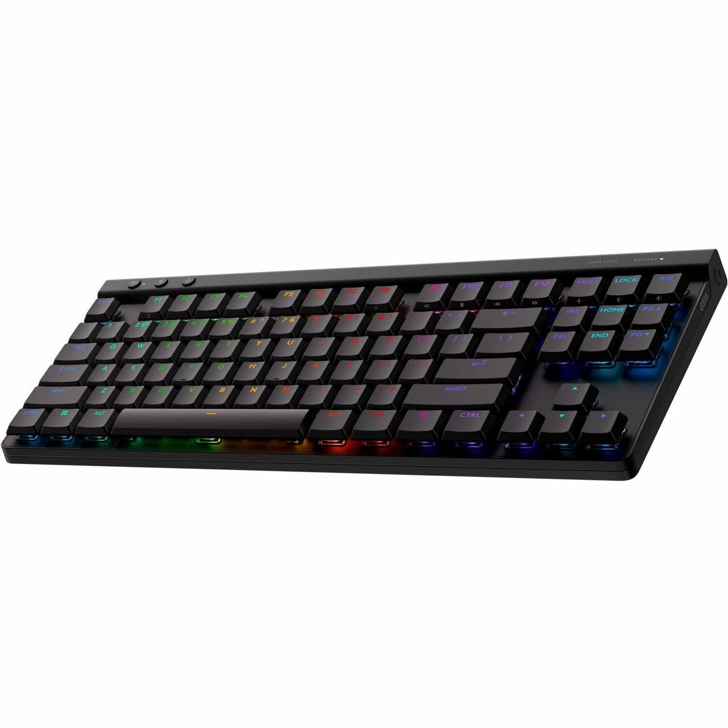 Logitech G515 LIGHTSPEED TKL Low Profile Wireless Gaming Keyboard, LIGHTSYNC RGB, Thin Tenkeyless Design, PBT Keycaps, Linear (Red) Mechanical Switches, Black