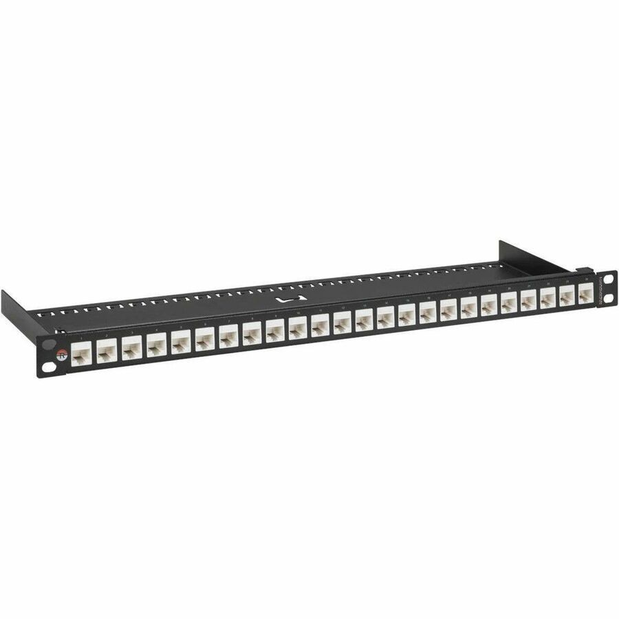 Rackmount It Rackmount Patchpanel 24 Port - 2/3U - Black Frame - White Couplers