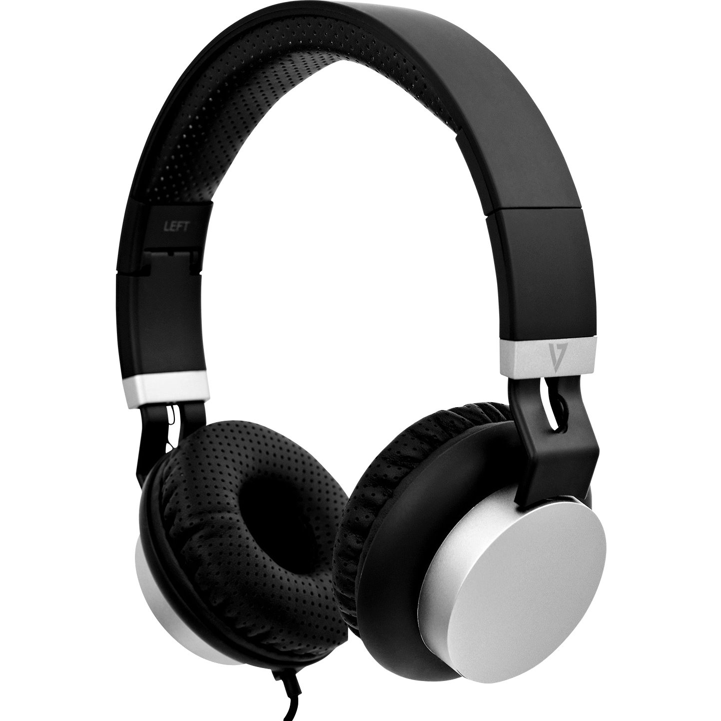 V7 Lightweight On-Ear Headphones - Black/Silver