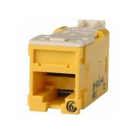 Ortronics Clarity High Density Jack (HDJ) CAT6, T568A/B, Yellow