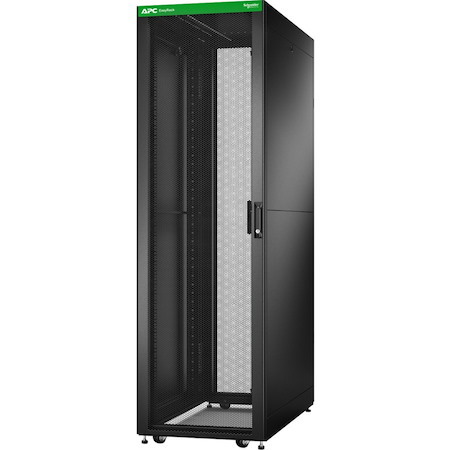 APC by Schneider Electric Easy Rack 42U Floor Standing Enclosed Cabinet Rack Cabinet - 482.60 mm Rack Width x 641.40 mm Rack Depth - Black