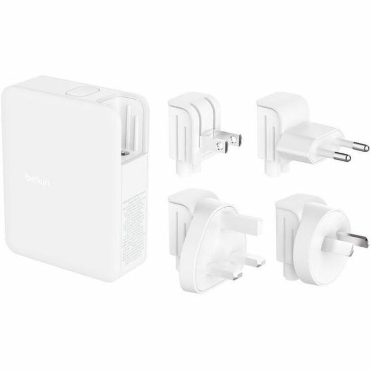 Belkin BoostCharge Pro 140W USB-C (PD 3.1) 4-Port GaN Wall Charger - White (WCH014BTWH-V3), 3x USB-C, 1xUSB-A, Travel-Ready, 2 Years Warranty