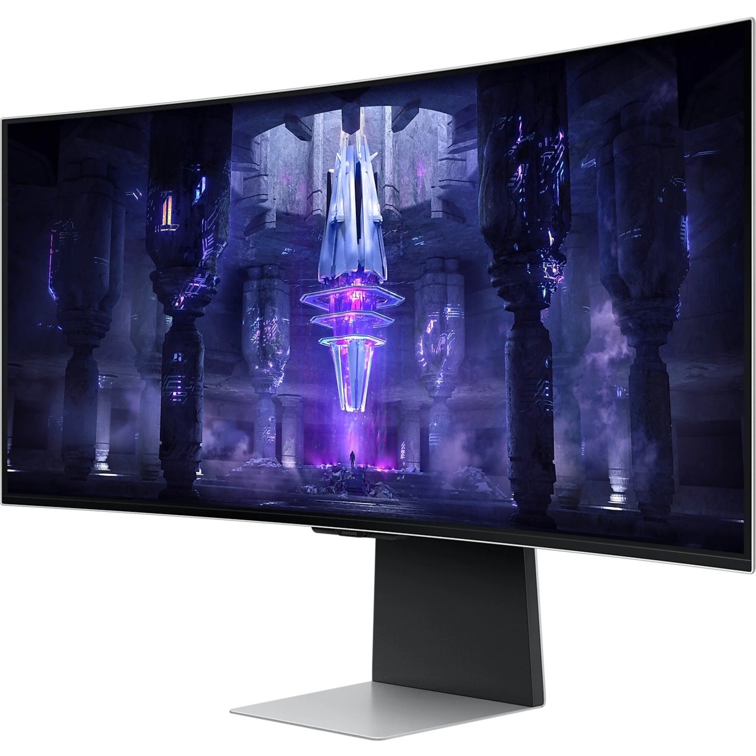 Samsung Odyssey G8 S34BG850SN 34" Class UW-QHD Curved Screen Gaming OLED Monitor - 21:9 - Silver