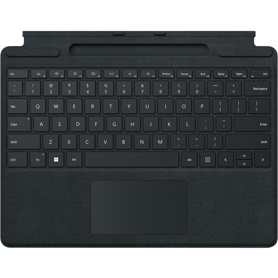 Microsoft Signature Keyboard/Cover Case for 13" (330.20 mm) Microsoft Surface Pro 7+, Surface Pro, Surface Pro 4, Surface Pro 3, Surface Pro 6, Surface Pro 7, Surface Pro 8, Surface Pro X Tablet - Black