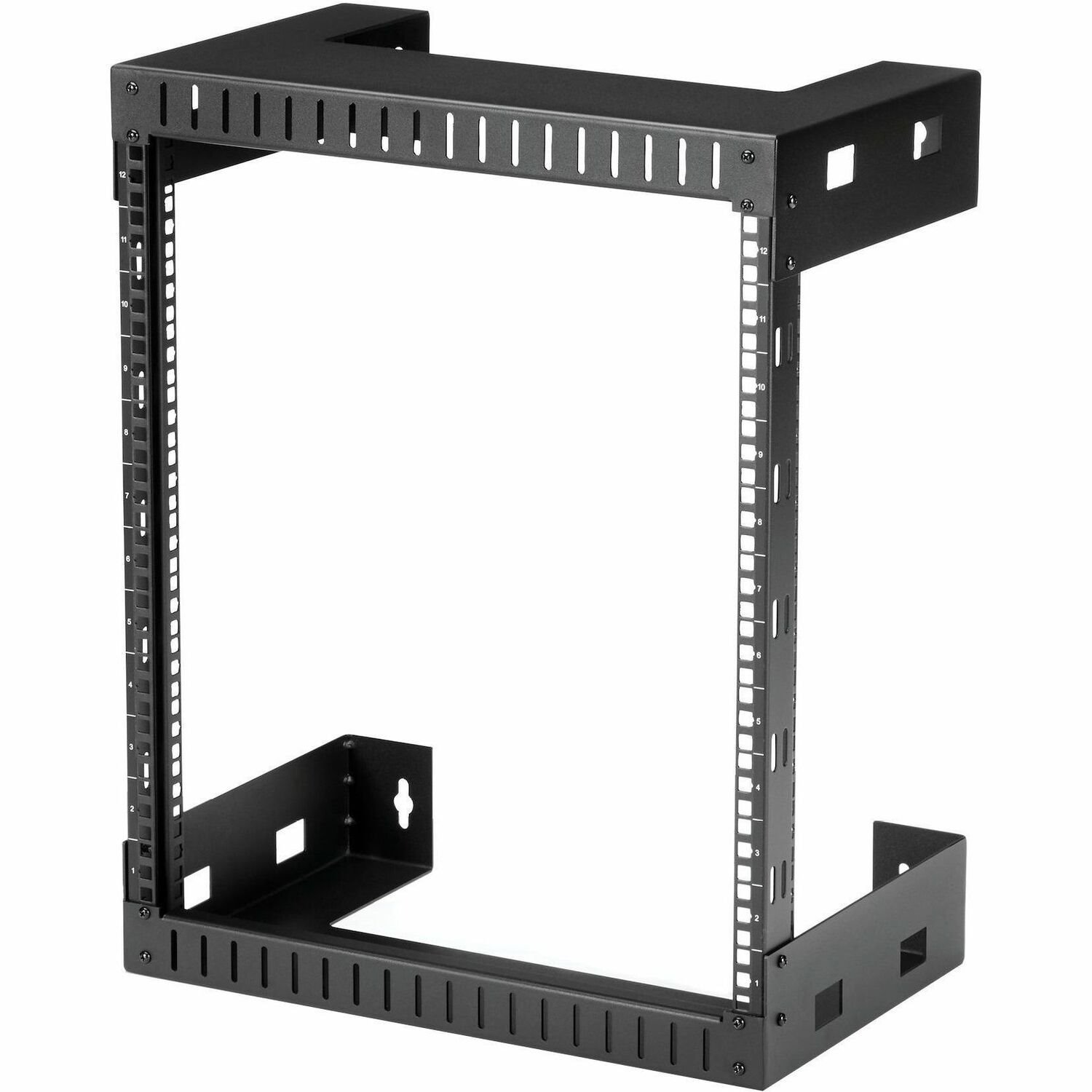 StarTech.com 2-Pfosten 12HE Heavy-Duty Wandmontage Netzwerk-Rack, 19" Open Frame Server Rack, 12" Tief, Wandmontage Daten-Rack f&uuml;r IT/AV