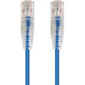 Monoprice SlimRun Cat6 28AWG UTP Ethernet Network Cable, 5ft Blue