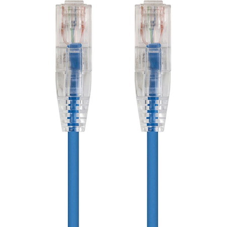 Monoprice SlimRun Cat6 28AWG UTP Ethernet Network Cable, 5ft Blue