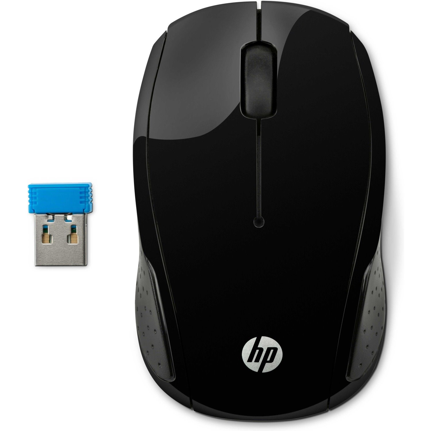 HP 200 Mouse - Radio Frequency - USB - Optical - 2 Button(s) - Black