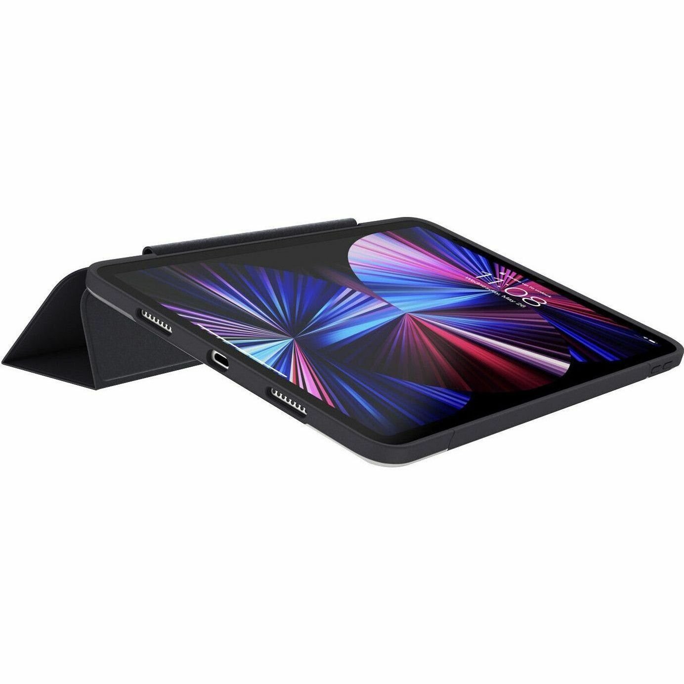 OtterBox Symmetry Series 360 Elite Carrying Case (Folio) for 11" Apple iPad Pro (2018), iPad Pro (2nd Generation), iPad Pro (3rd Generation), iPad Pro (4th Generation) Tablet, Apple Pencil - Scholar Gray (Dark Gray/Clear)
