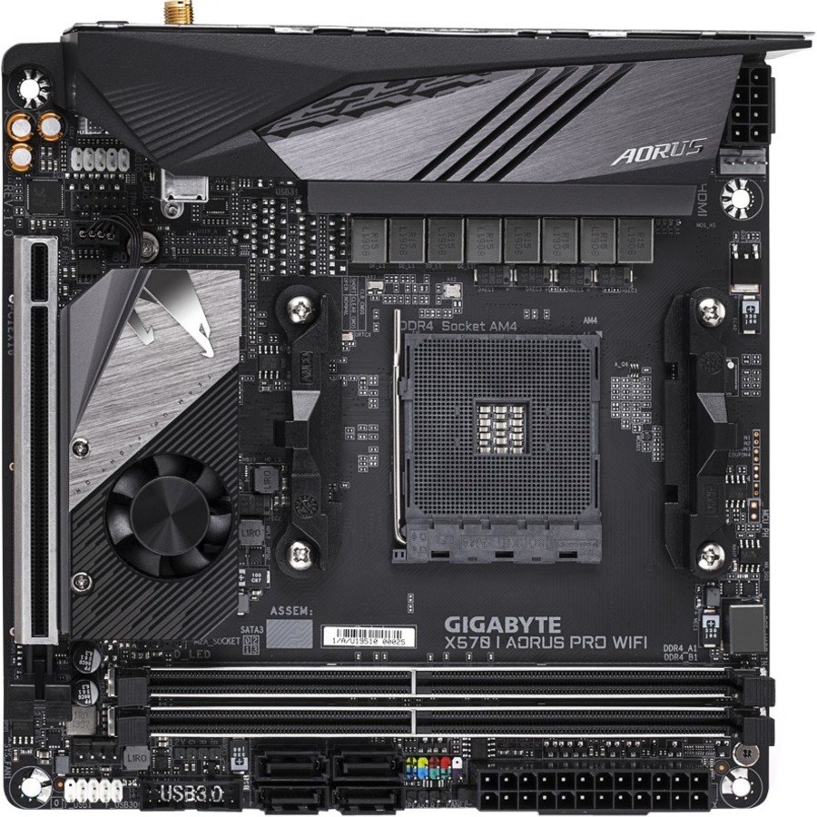 Aorus Ultra Durable X570 I AORUS PRO WIFI Desktop Motherboard - AMD X570 Chipset - Socket AM4 - Mini ITX