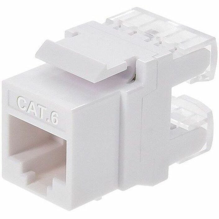 Monoprice Cat6 RJ-45 180-Degree Punch Down Keystone Jack Short Body 28MM_ White