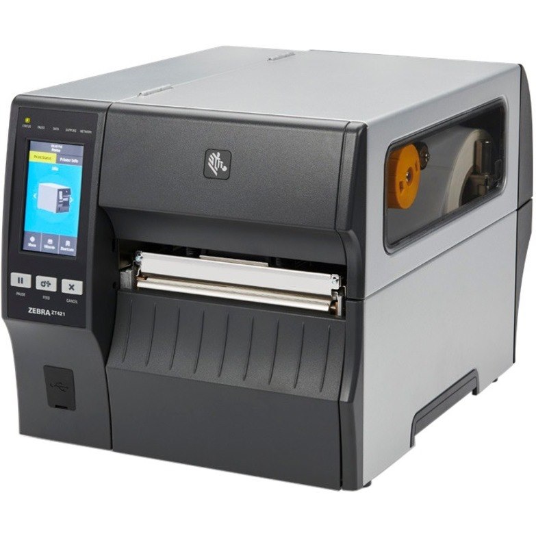 Zebra ZT421 Industrial Direct Thermal/Thermal Transfer Printer - Monochrome - Label Print - USB - USB Host - Serial - Bluetooth - Near Field Communication (NFC) - EU, UK