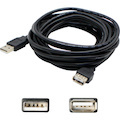 AddOn 5-Pack of 15ft USB A 2.0 Male to Female Black Cables