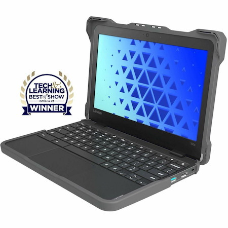 MAXCases Extreme Shell-F Slide Case for Lenovo 100e G3 Chromebook 11" (Gray/Clear)