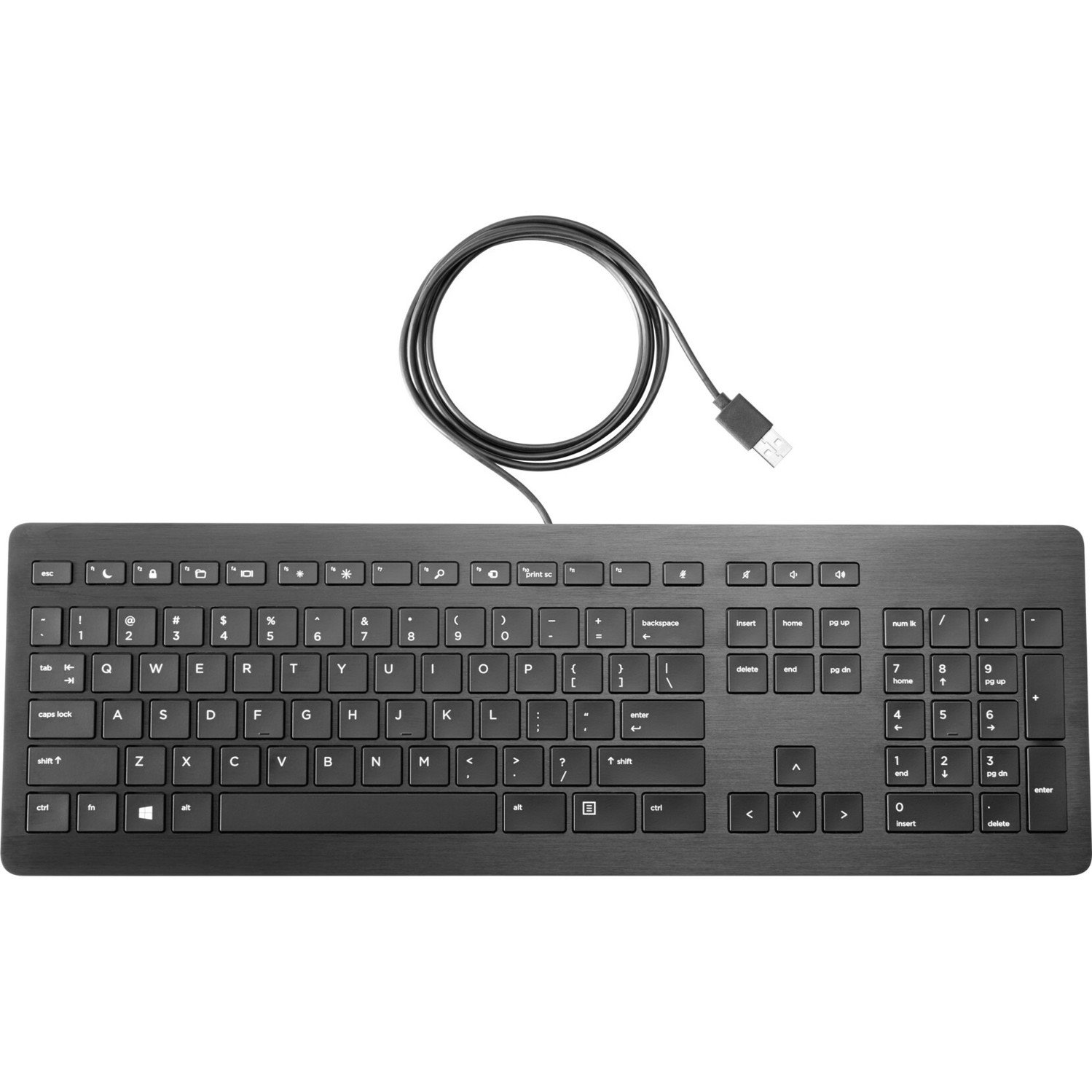 HP Premium Z9N40AA Keyboard - Cable Connectivity - USB Interface - English (UK) - Black