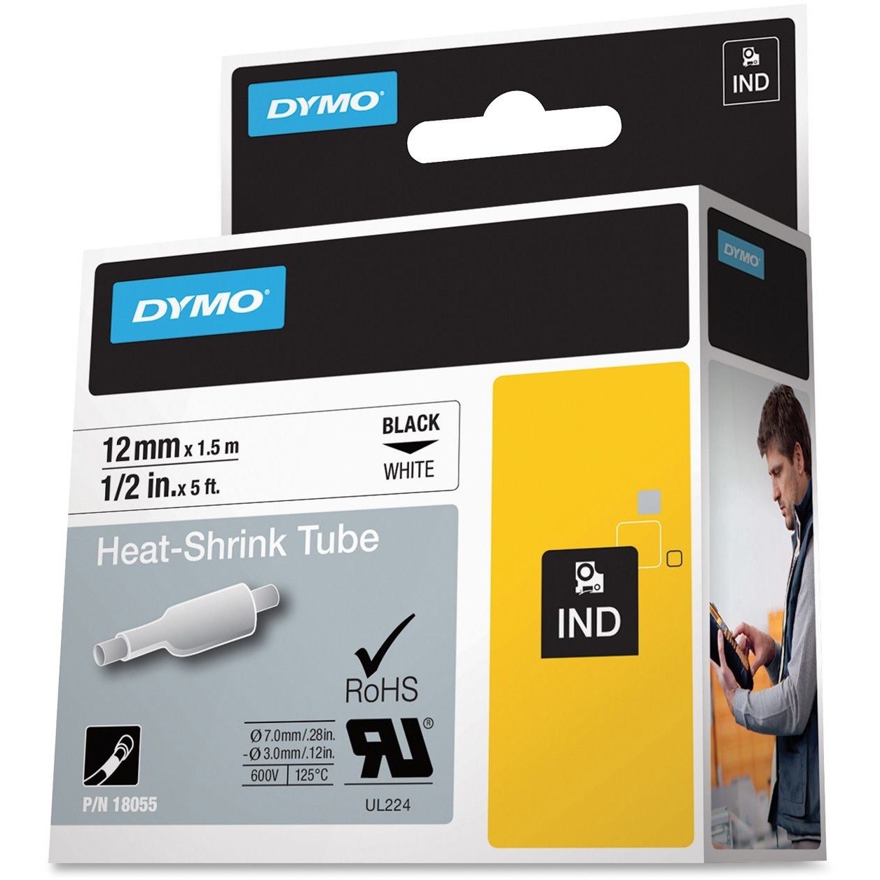 Dymo White Heat Shrink Tube