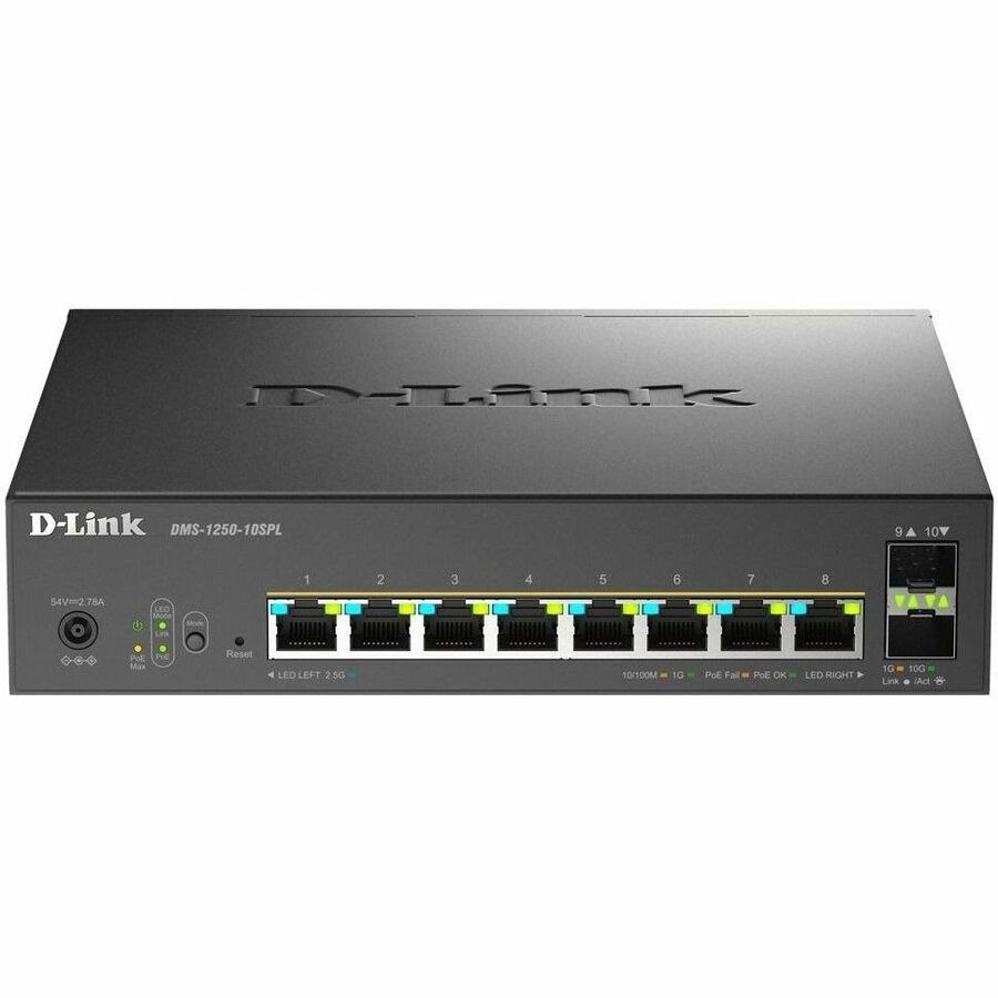 D-Link 10-Port Multi-Gigabit Smart Managed Switch with 2 10G SFP+ Ports