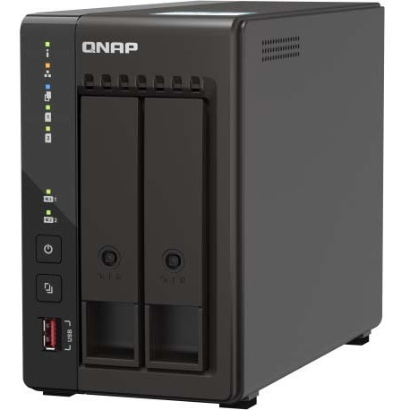 QNAP Turbo NAS TS-253E-8G 2 x Total Bays SAN/NAS Storage System - 4 GB Flash Memory Capacity - Intel Celeron J6412 Quad-core (4 Core) 2 GHz - 8 GB RAM Tower