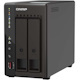 QNAP Turbo NAS TS-253E-8G 2 x Total Bays SAN/NAS Storage System - 4 GB Flash Memory Capacity - Intel Celeron J6412 Quad-core (4 Core) 2 GHz - 8 GB RAM Tower