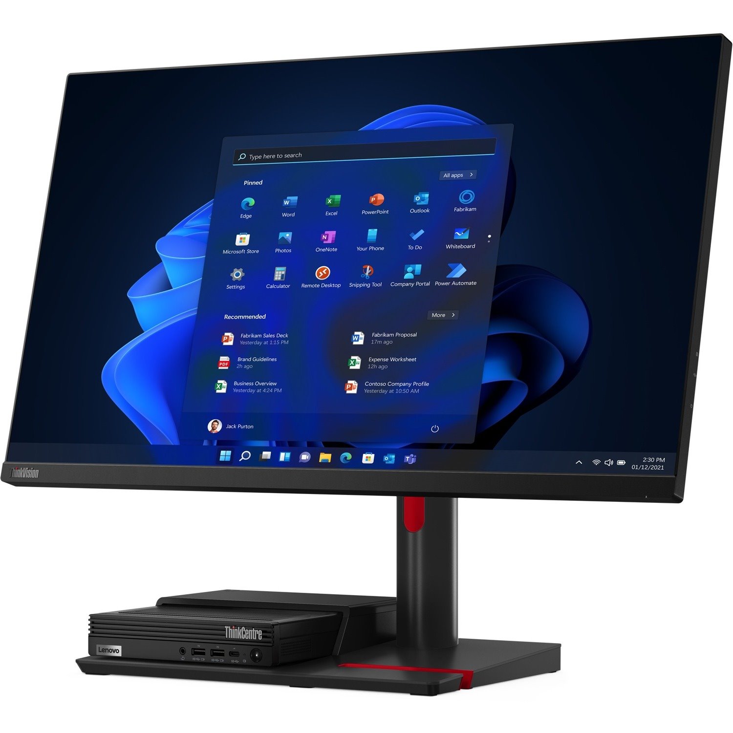 Lenovo ThinkCentre TIO Flex 22i 22" Class Full HD LED Monitor - 16:9 - Black