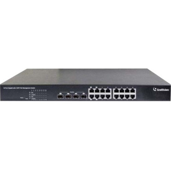 GeoVision GV-POE1611 16-Port Gigabit 802.3at Web Management PoE Switch